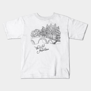 Amsterdam canal Kids T-Shirt